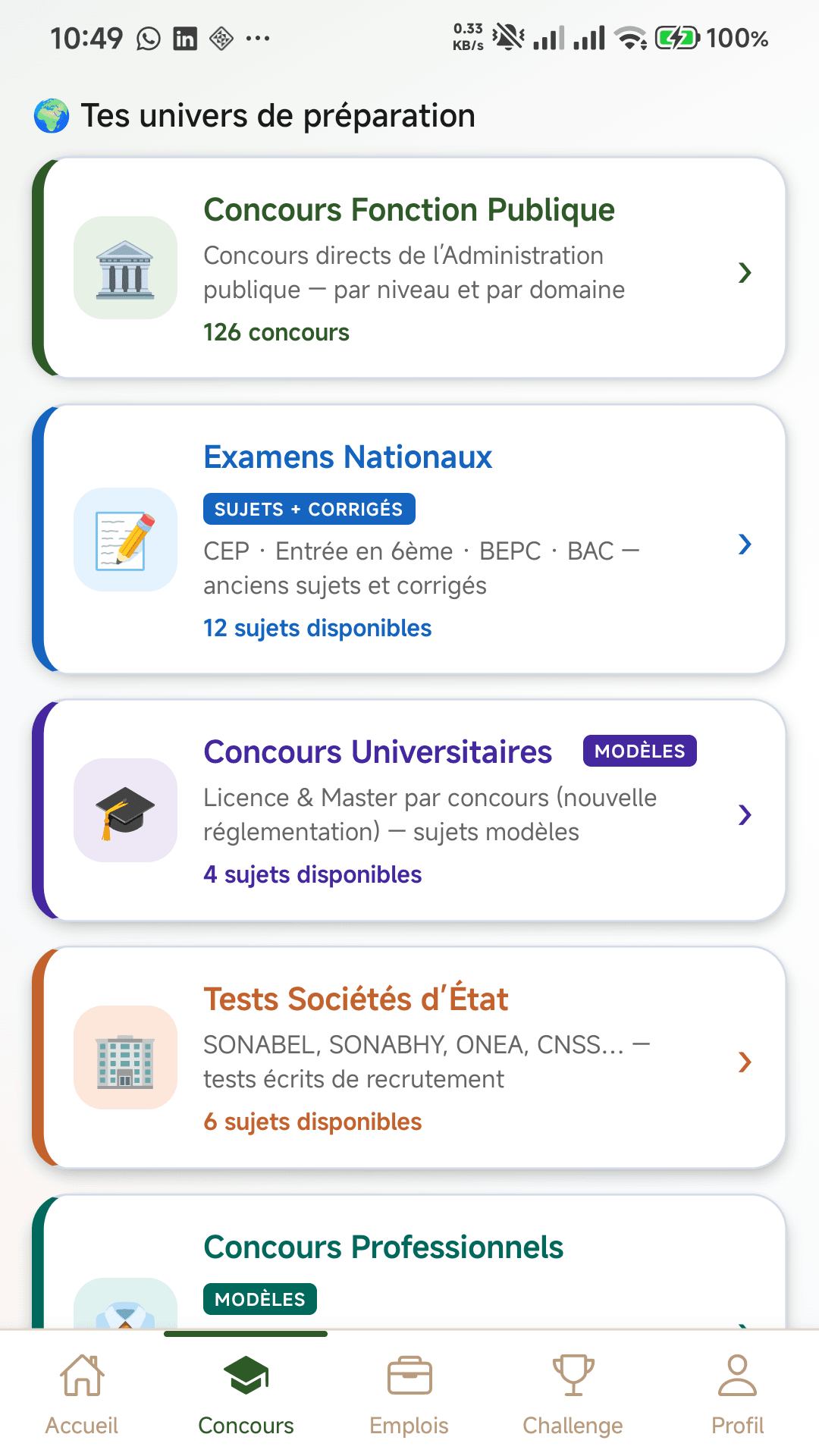 ConcoursBF — Concours et programmes officiels